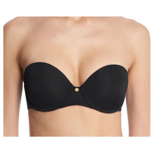 Natori 729080 Pure Luxe Strapless contour underwire bra black size 32DDD